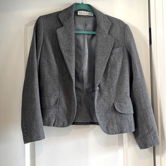 Gray Wool Blazer - Picture 1 of 5